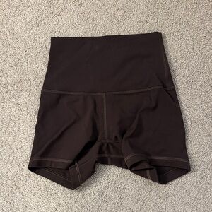 lululemon athletica High-Waist Chocolate Brown Workout Shorts